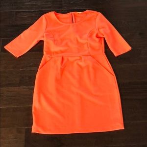 gianni bini neoprene orange dress